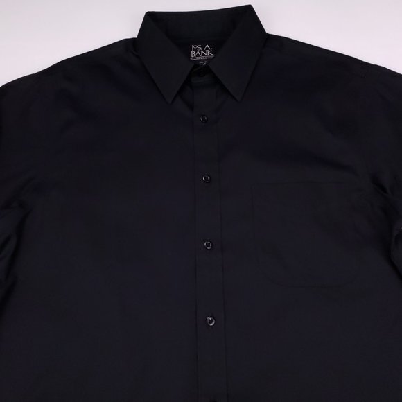 Jos. A. Bank | Shirts | Slim Fit Black Dress Shirt 55 32 Jos A Bank ...